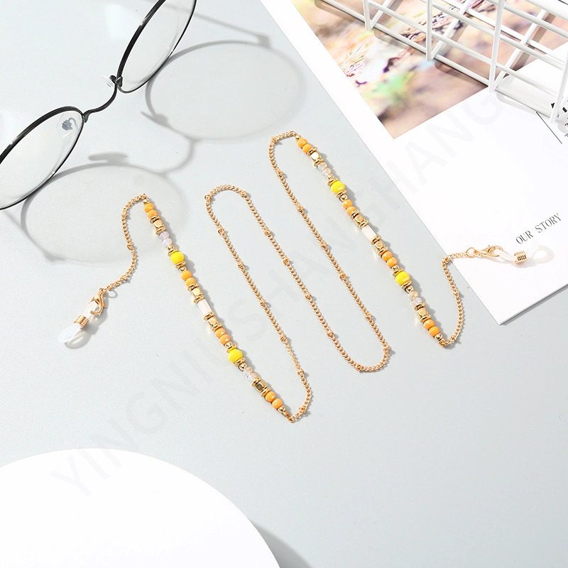 Fashionable Colorful Stone Sunglasses Chain Bead Glasses Chain Glass Chain Eyewear Accessories