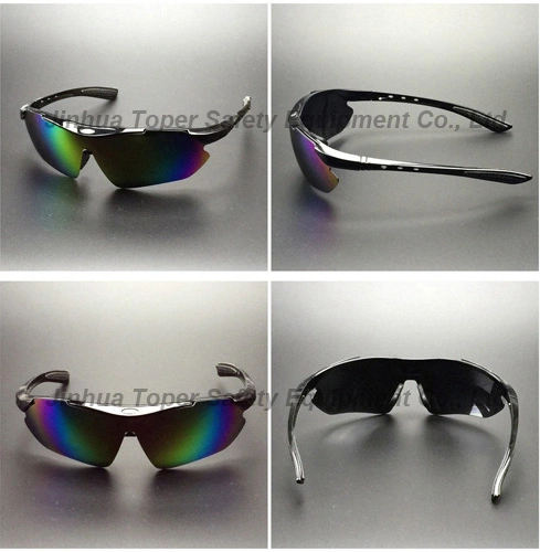 High Quality Colored Lens Promotion Plastic Sunglasses (SG115)