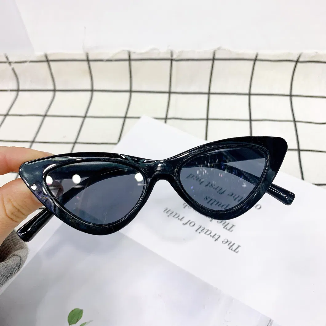 New Fashion Small Frame Cat Eye Kids Baby Girls Plastic Cute Sunglasses