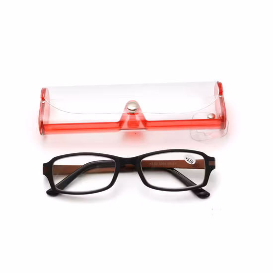 Custom Logo Classic Oval PC Frame Reading Glasses with Plastic Box