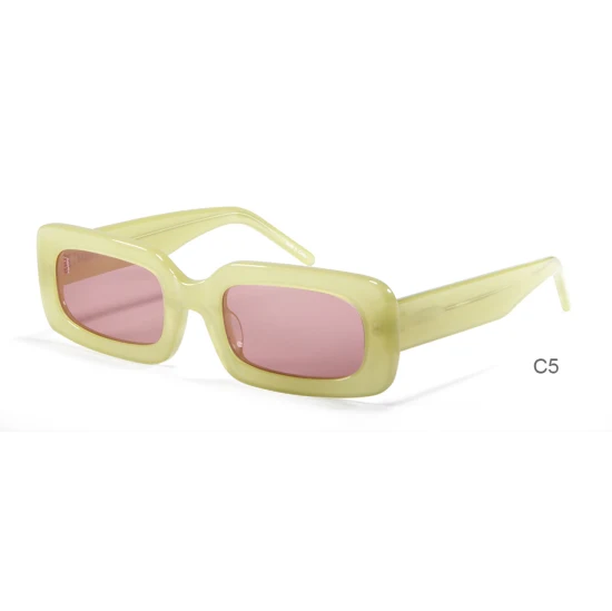 2022 Brandneue rechteckige Jelly Summer Element Acetat-Sonnenbrille