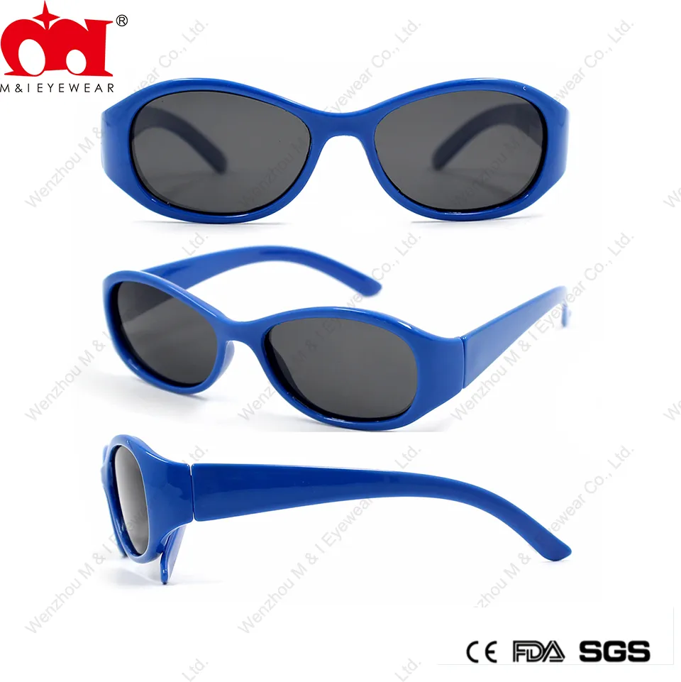 Schmale, rechteckige, ovale, hochwertige, langlebige Kinder-Sonnenbrille aus Kunststoff (LT906006 B)