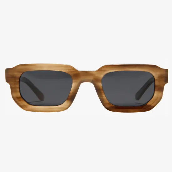 Polarisierte Gläser im neuen Stil, trendige, konkurrenzfähige Sonnenbrille mit Kristallrahmen und UV400-ähnlichem Acetat aus Holz